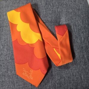 Movenpick men's polyester orange and yellow necktie AS IS